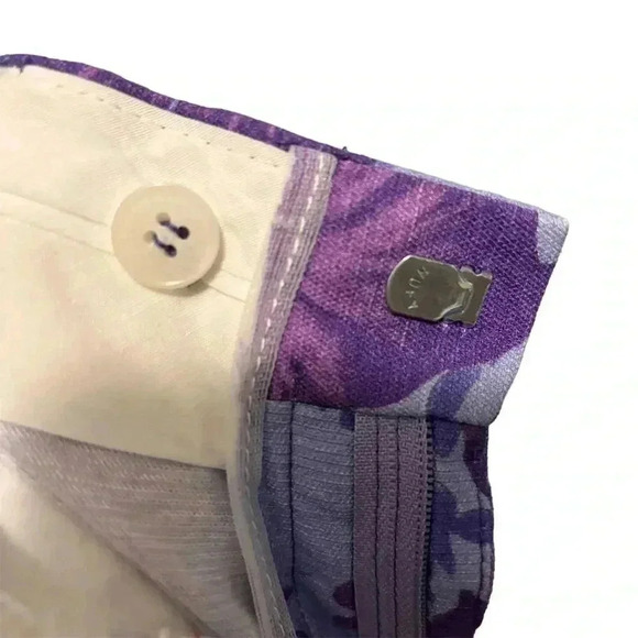 ASOS Women's Purple Floral Print Chino Shorts Size 34" Waist Casual Lightweight​ - Picture 5 of 5